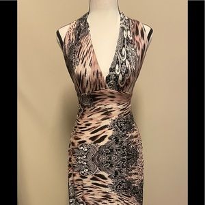 EUC Halter tie, open back maxi dress